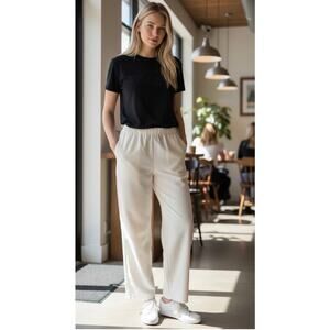 APPLESEED’s White Crop Pull On Pants Size LARGE